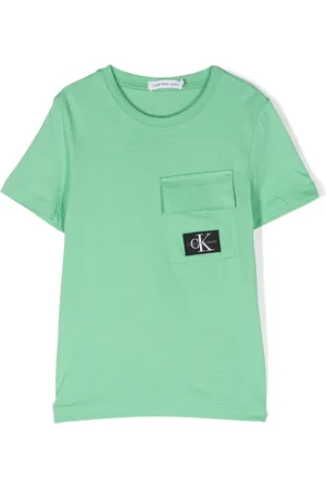 Calvin Klein Logo-patch flap-pocket T-shirt