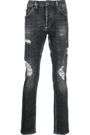 Philipp Plein Straight-leg ripped jeans