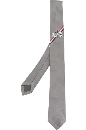 Thom Browne Anchor-embroidered silk tie