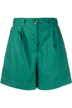 Woolrich Pleat-detail high-waisted shorts