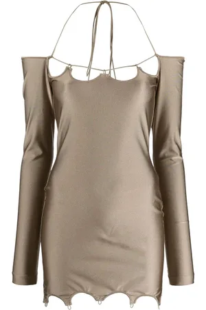 The Attico Lyna off-shoulder minidress