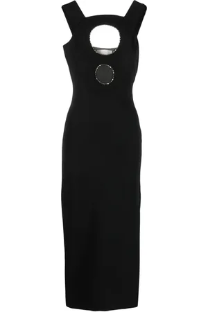 GENNY Round cut-out sheath dress