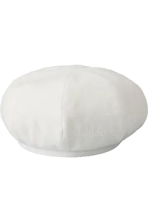 Miki House Embroidered-logo flax beret