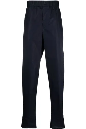 Giorgio Armani Elasticated-waist cotton trousers
