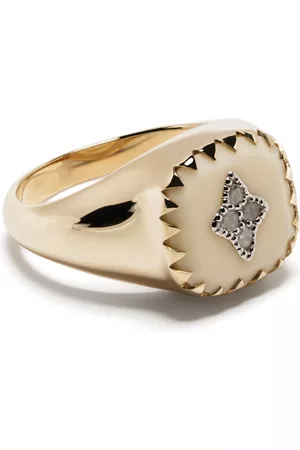 Pascale Monvoisin Kobieta Pierścionki - 9kt gold Pierrot diamond signet ring