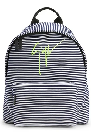 Giuseppe Zanotti Logo-print striped backpack