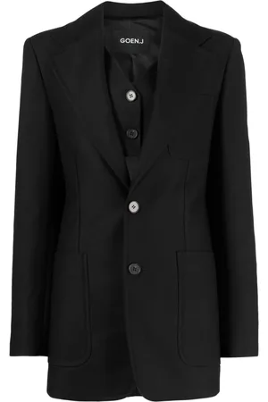 GOEN.J Notched-lapels single-breasted blazer