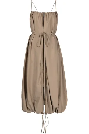 GOEN.J Zip-embellished ballon taffeta dress