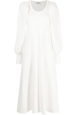 GOEN.J Flared puff-sleeve dress