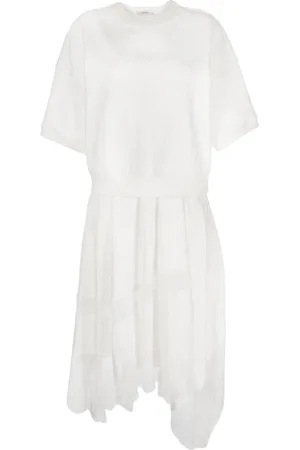 GOEN.J Layered lace-trim dress