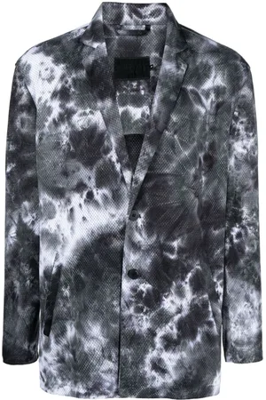 Off-Duty Tie-dye single-breasted blazer