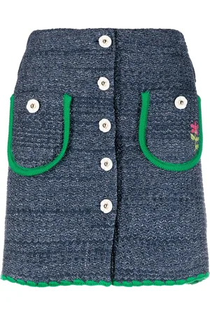 CORMIO Chiara flower-buttons mini skirt