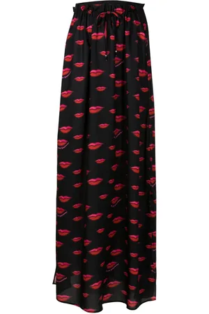 AMIR SLAMA Lip-print maxi skirt