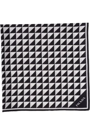 Prada Triangle-logo silk scarf