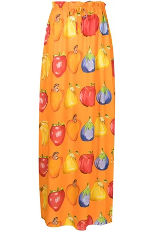 AMIR SLAMA Graphic-print maxi skirt