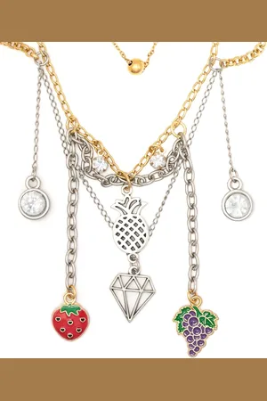 AMIR SLAMA Charm-detail multi-chain necklace