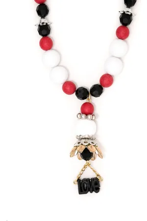 AMIR SLAMA Charm-detail beaded necklace