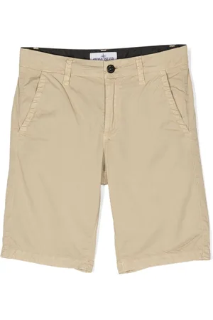 Stone Island Logo-patch cotton chino shorts