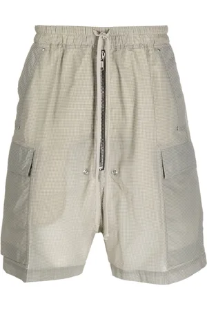 Rick Owens Check-print drawstring shorts