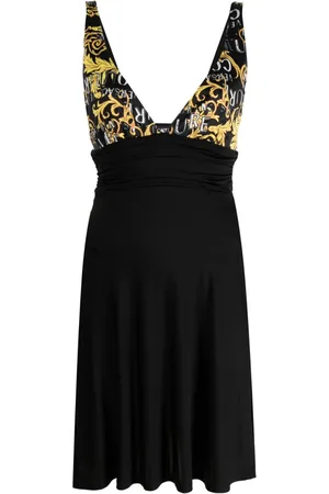 VERSACE Logo-print minidress