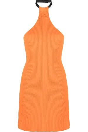Courrèges Halterneck ribbed-knit minidress