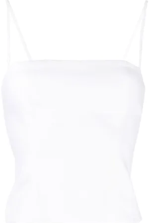 Reformation Overland strapless linen top