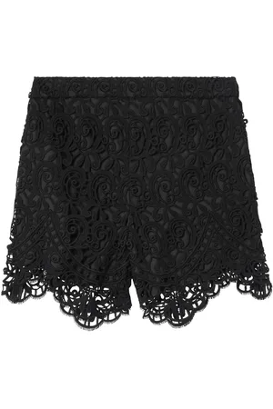 Burberry High-waisted macramé lace shorts