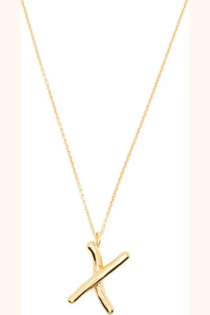 Missoma Curly Molten Initial necklace