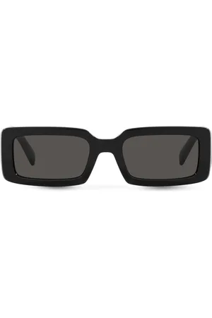 Dolce & Gabbana Rectangular-frame logo-print sunglasses