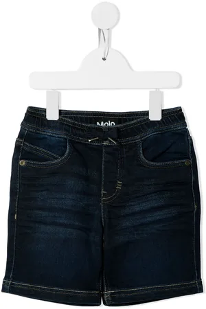 Molo Logo-patch denim shorts