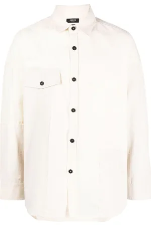 FIVE CM Plain buttoned cotton shirt