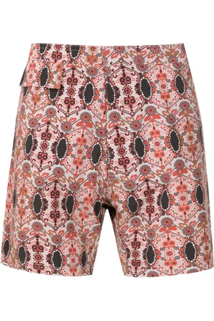 AMIR SLAMA Graphic-print concealed-fastening shorts