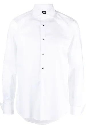 HUGO BOSS Cotton tuxedo shirt