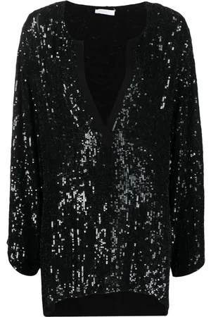 P.A.R.O.S.H. Long-sleeve sequin blouse