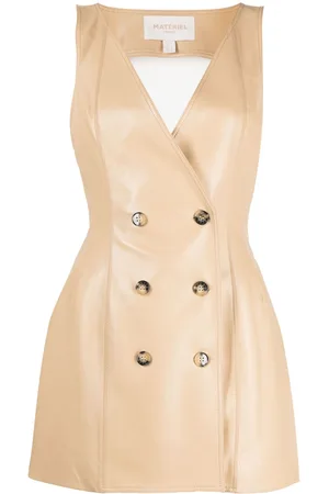 MATÉRIEL by Aleksandre Akhalkatsishvili Backless faux-leather mini dress