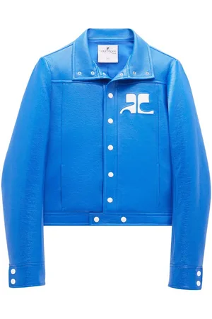 Courrèges Chest logo-patch shirt jacket
