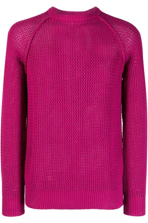 Gimaguas Long-raglan-sleeve open-knit jumper