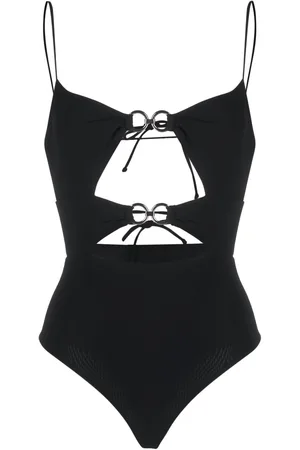 Nensi Dojaka Ring-embellished cut-out swimsuit