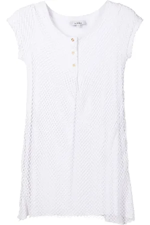 AMIR SLAMA Fisherman knit-overlay mini dress