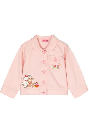Miki House Embroidered-motif cotton jacket