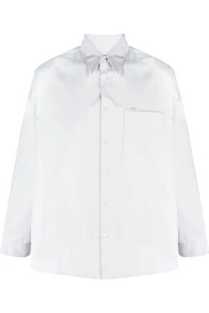 Marni Logo-embroidered cotton shirt