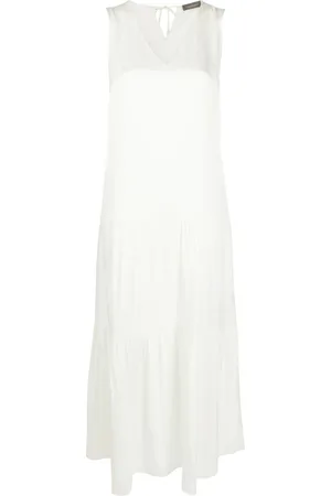 LORENA ANTONIAZZI V-neck sleeveless maxi dress