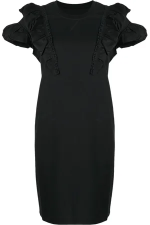 JNBY Ruffled-detailed short-sleeved dress