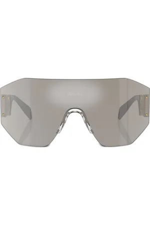 VERSACE Oversized shield-frame sunglasses
