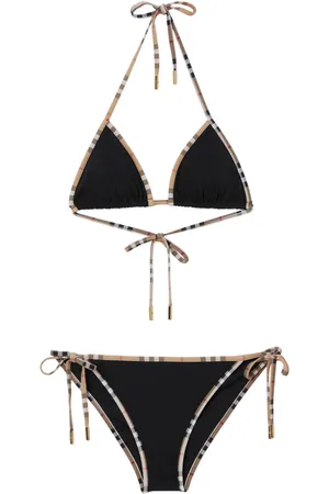 Burberry Vintage Check-trim triangle bikini