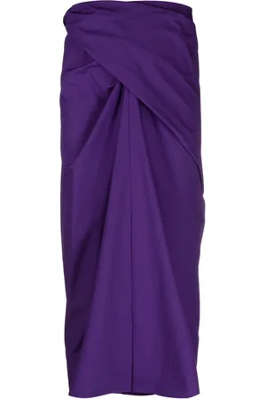 Quira High-waisted gathered-detail skirt
