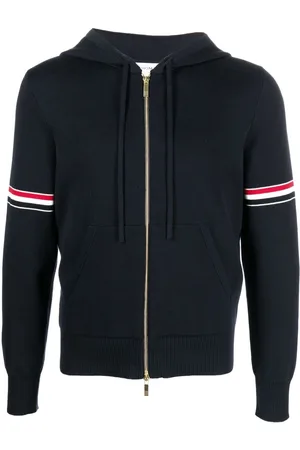 Thom Browne Striped zip-up hoodie