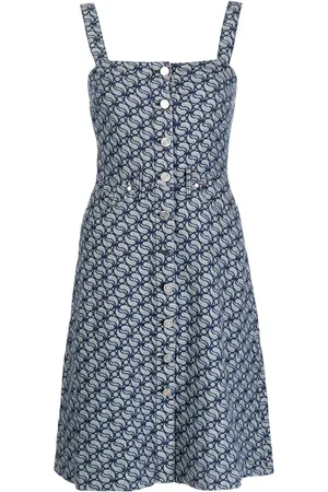 Stella McCartney Jacquard-logo denim dress