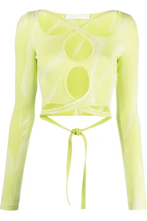 DION LEE Cut-out detail long-sleeve top