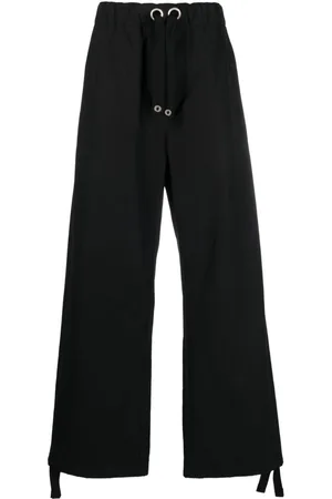 VERSACE Wide-leg cotton track pants